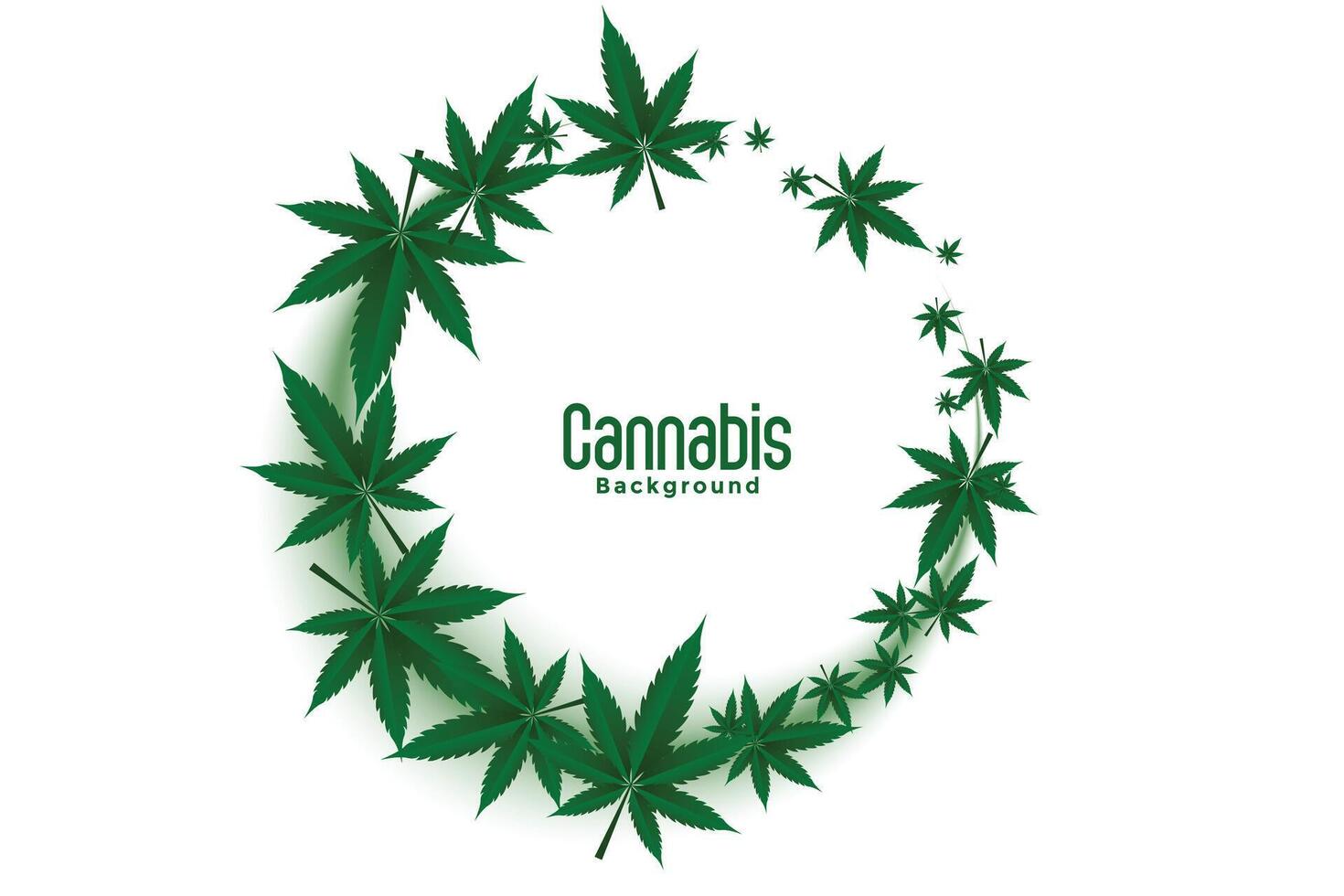 Cannabis oder Marihuana Gras Blätter Frames Hintergrund Design vektor