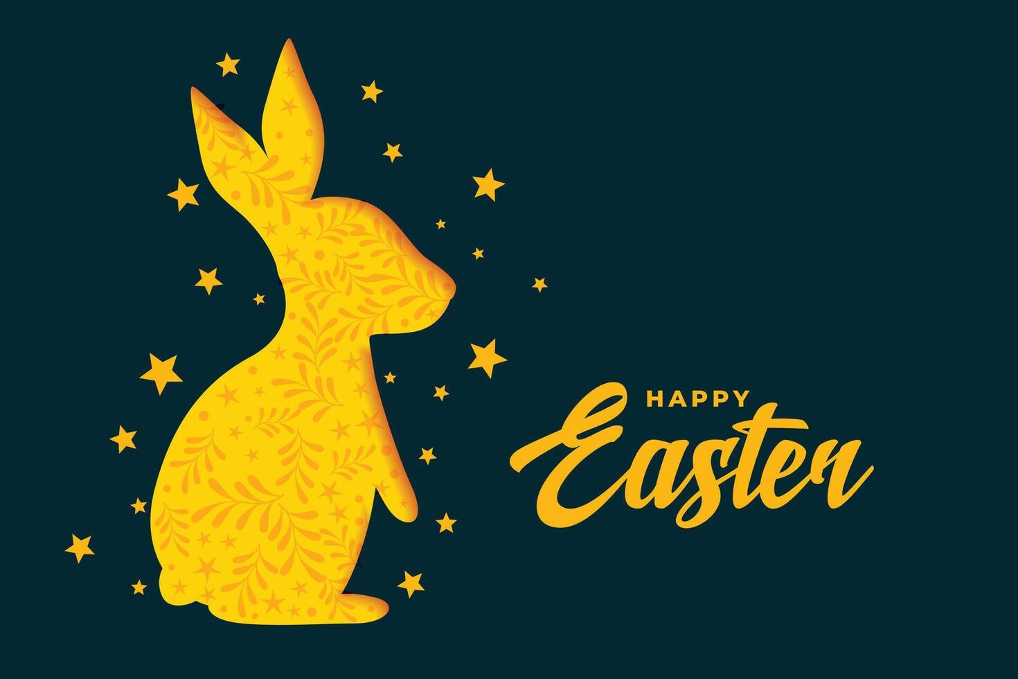 Rabbut und Star Ostern Tag Feier Hintergrund vektor