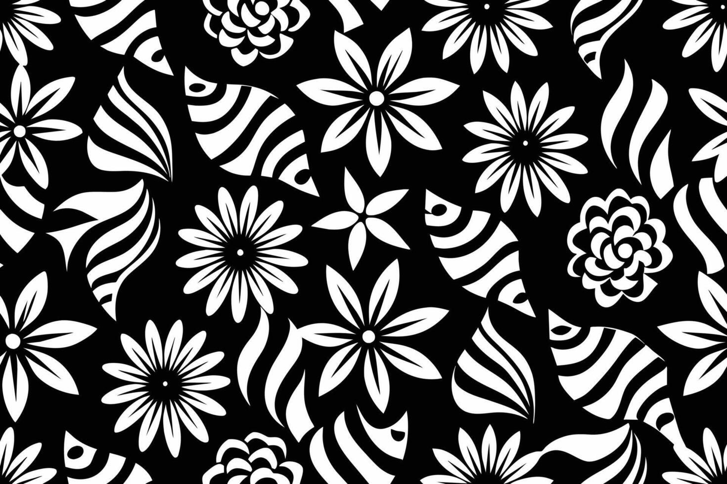 sömlös svart och vit vektor mönster