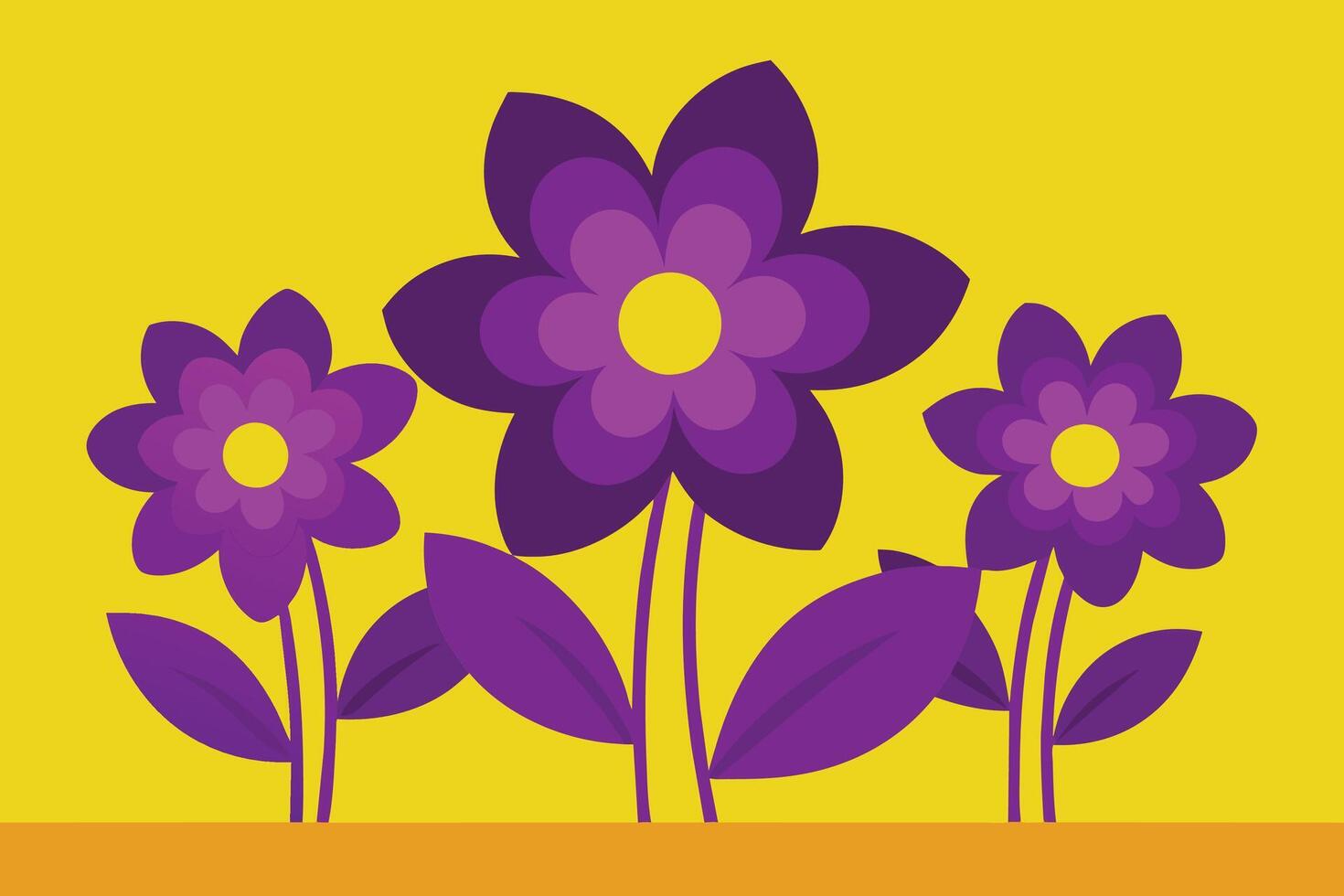 Vektor Hintergrund mit lila Blumen