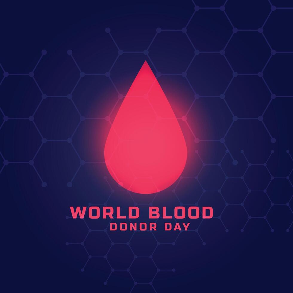 Welt Blut Spender Tag Konzept Hintergrund Design vektor