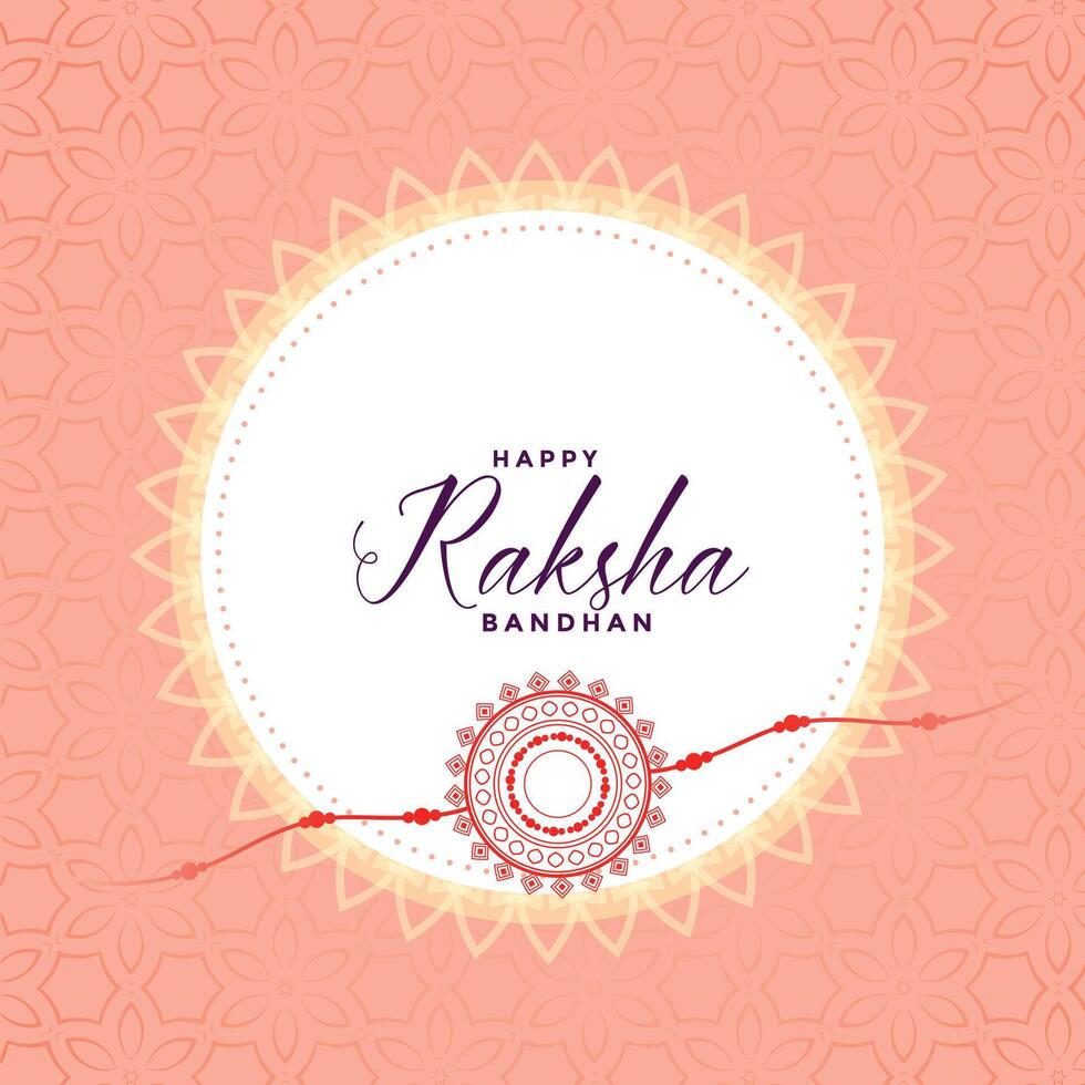 indisk Raksha bandhan festival bakgrund lyckönskningar kort design vektor