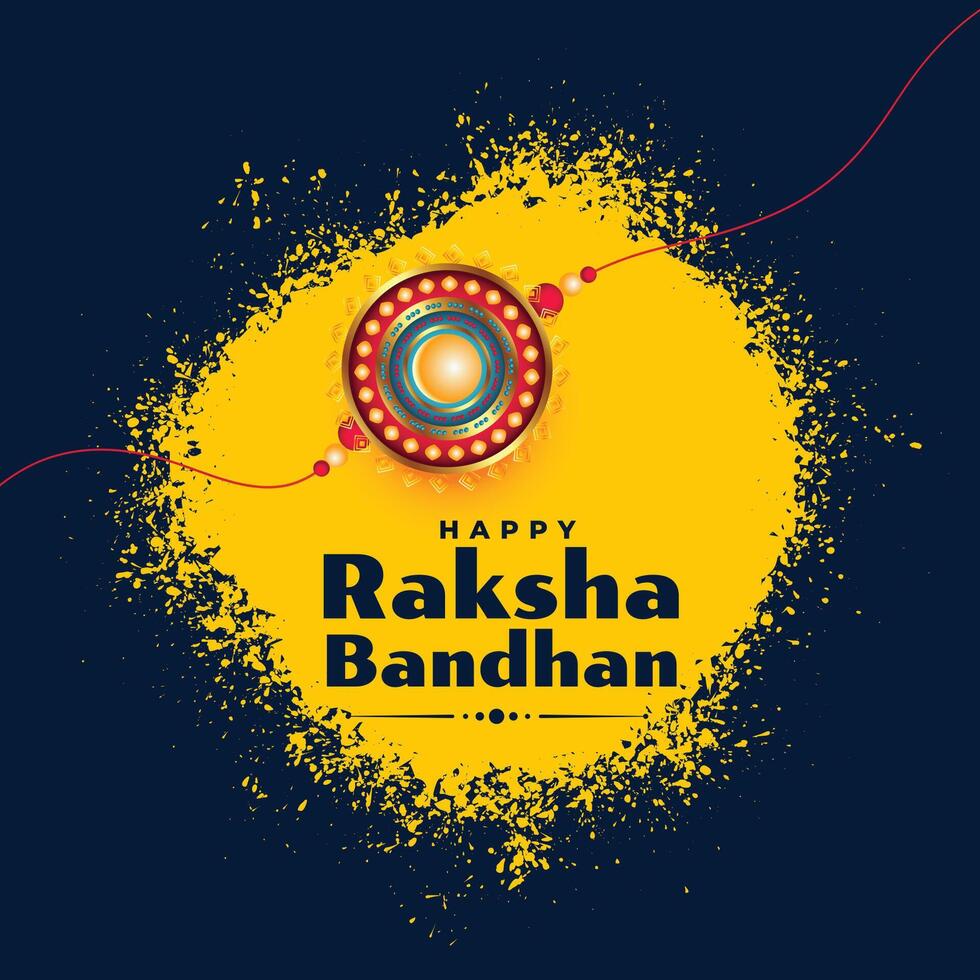 abstrakt Raksha Bandhan Gelegenheit Hintergrund mit Rakhi Design vektor