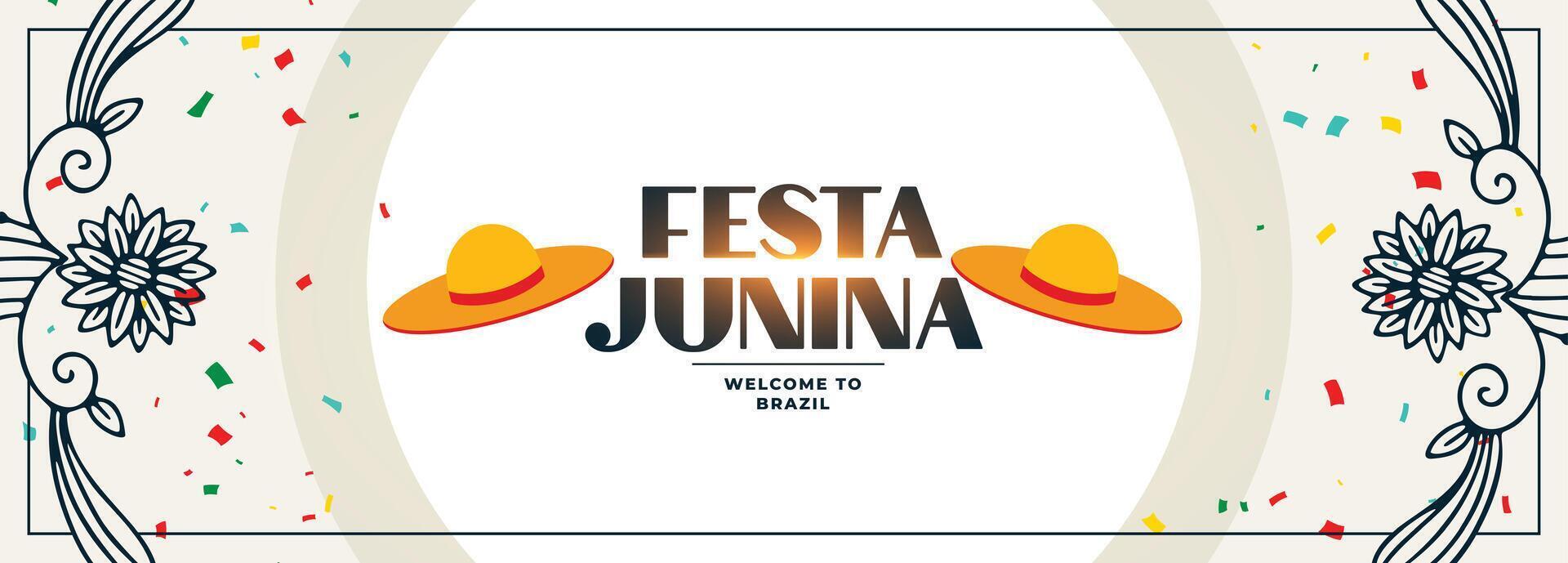 dekorativ festa junina firande baner design vektor