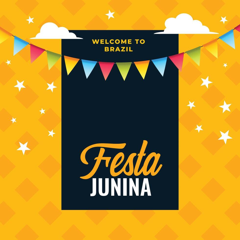 festa junina Feier Hintergrund von Brasilianer Festival vektor