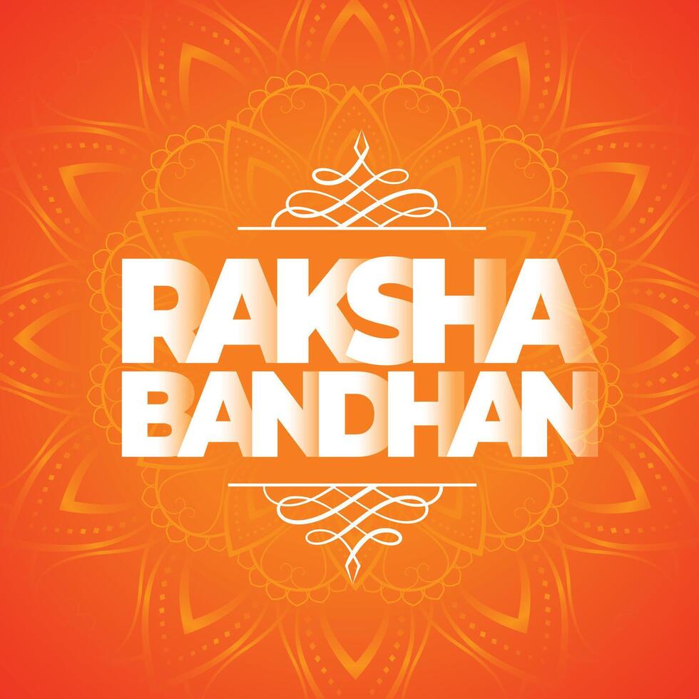etnisk stil Lycklig Raksha bandhan indisk festival bakgrund vektor