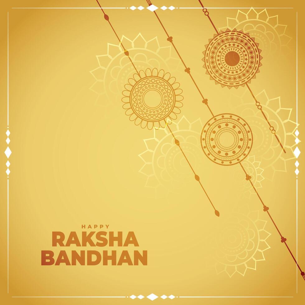 traditionell Raksha bandhan festival kort design bakgrund vektor