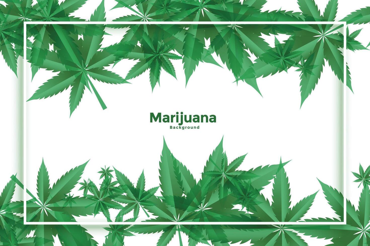 Marihuana und Cannabis Grün Blätter Hintergrund Design vektor