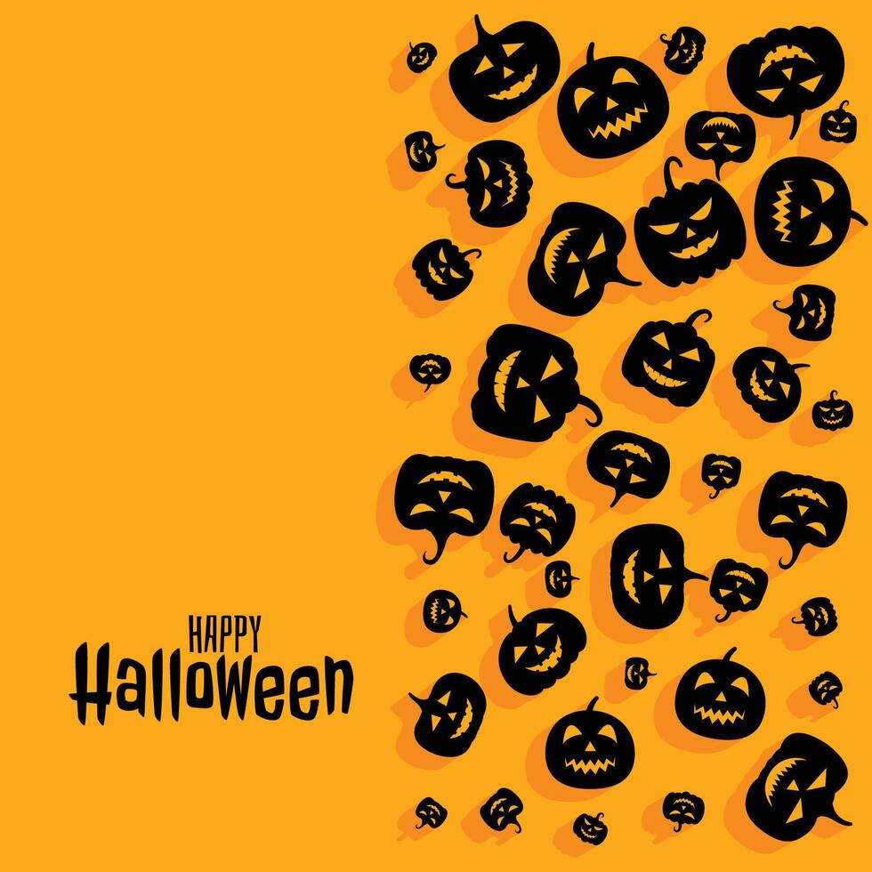 glücklich Halloween unheimlich gespenstisch Kürbis Karte Design Hintergrund vektor