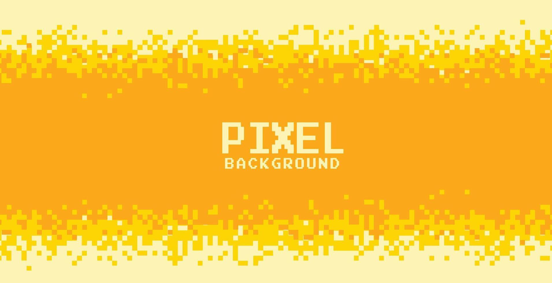 gul och orange nyanser pixel bakgrund design vektor