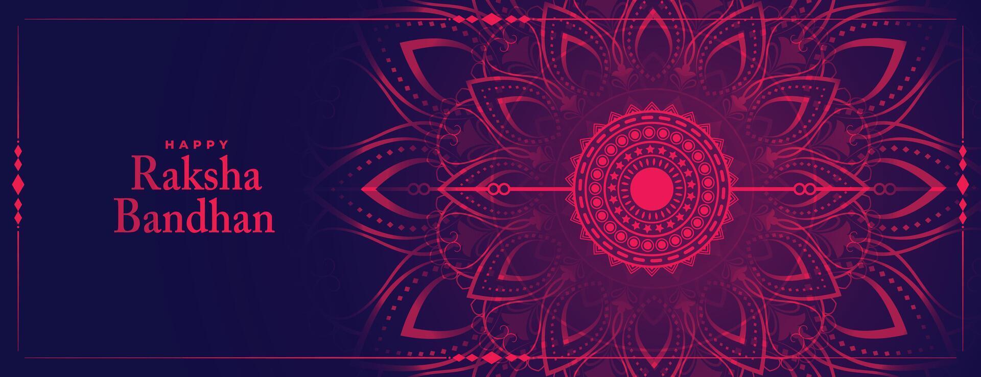 kreativ Raksha Bandhan Banner im Duotone Farben vektor