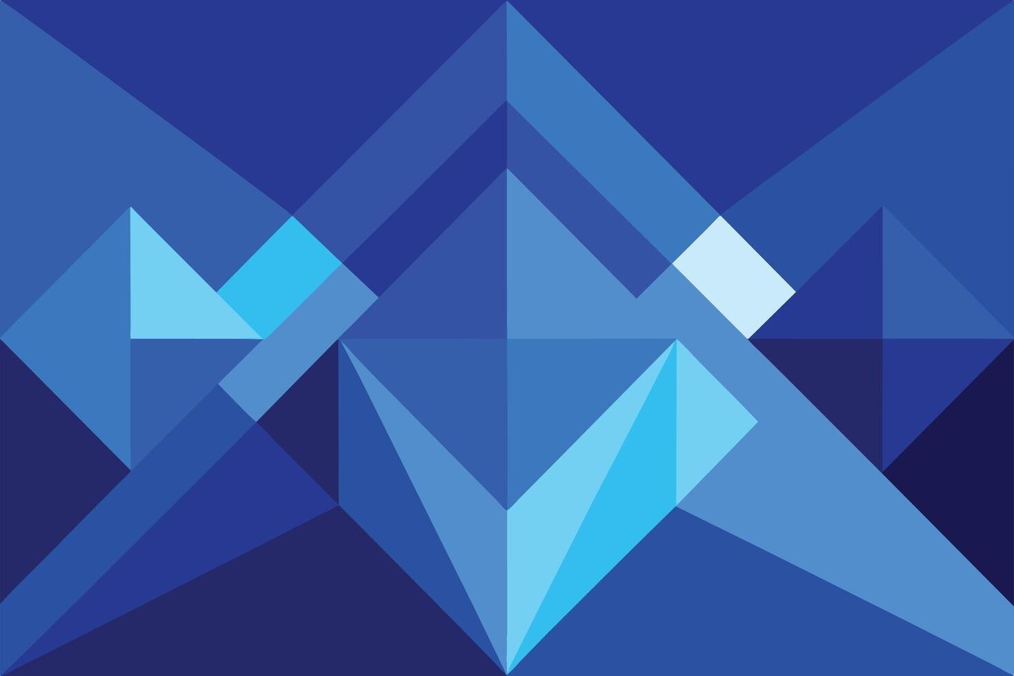 blauer geometrischer abstrakter Hintergrund vektor