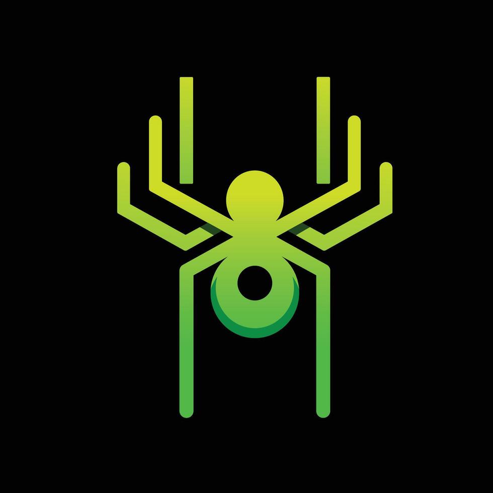 Spinne Vektor Illustration, minimalistisch Logo
