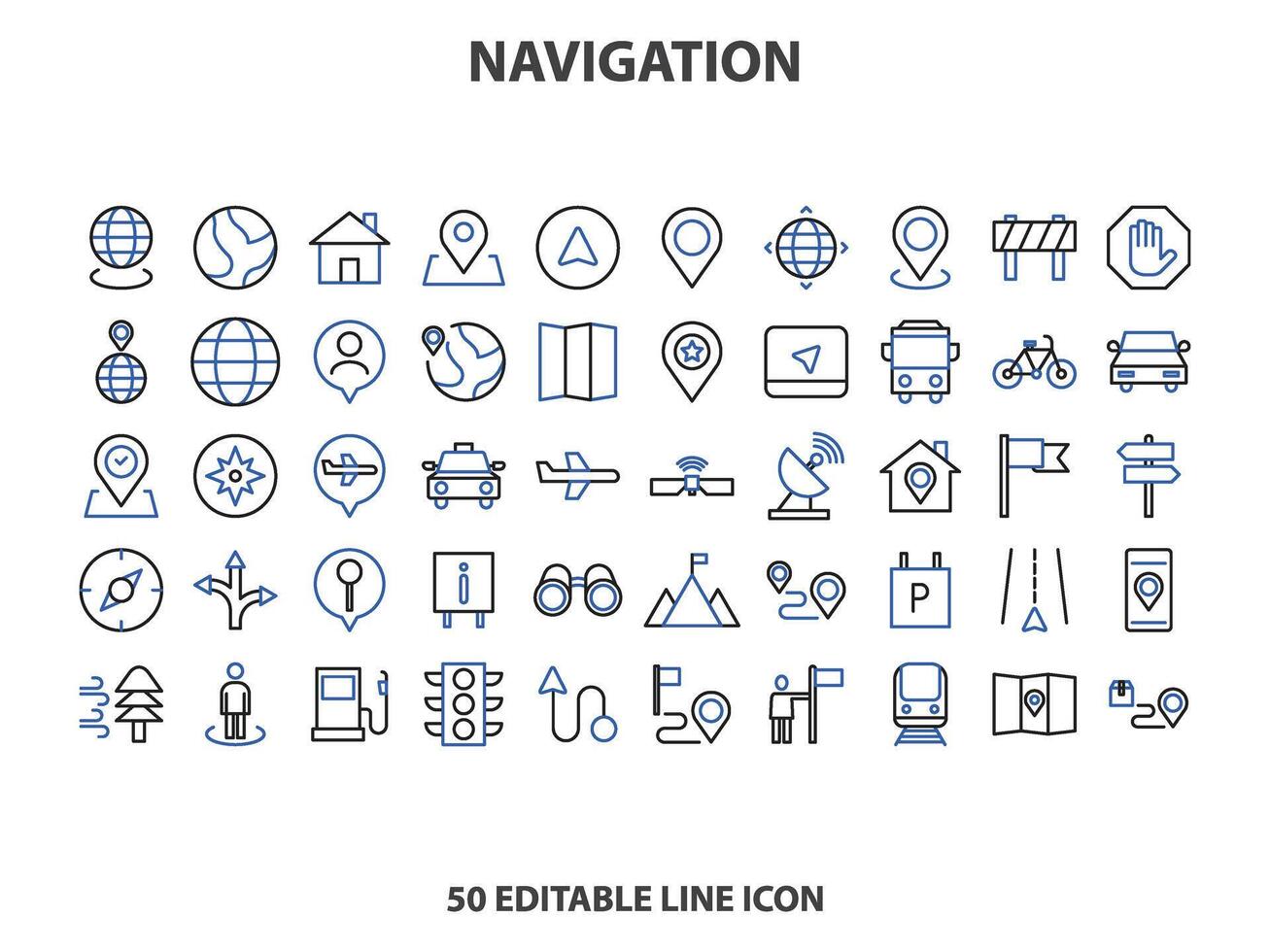 Ort Symbol Satz. enthält Karte, Karte Stift, GPS, Ziel, Richtungen, Distanz, Ort, Navigation und Adresse Symbole. solide Symbole Vektor Sammlung.