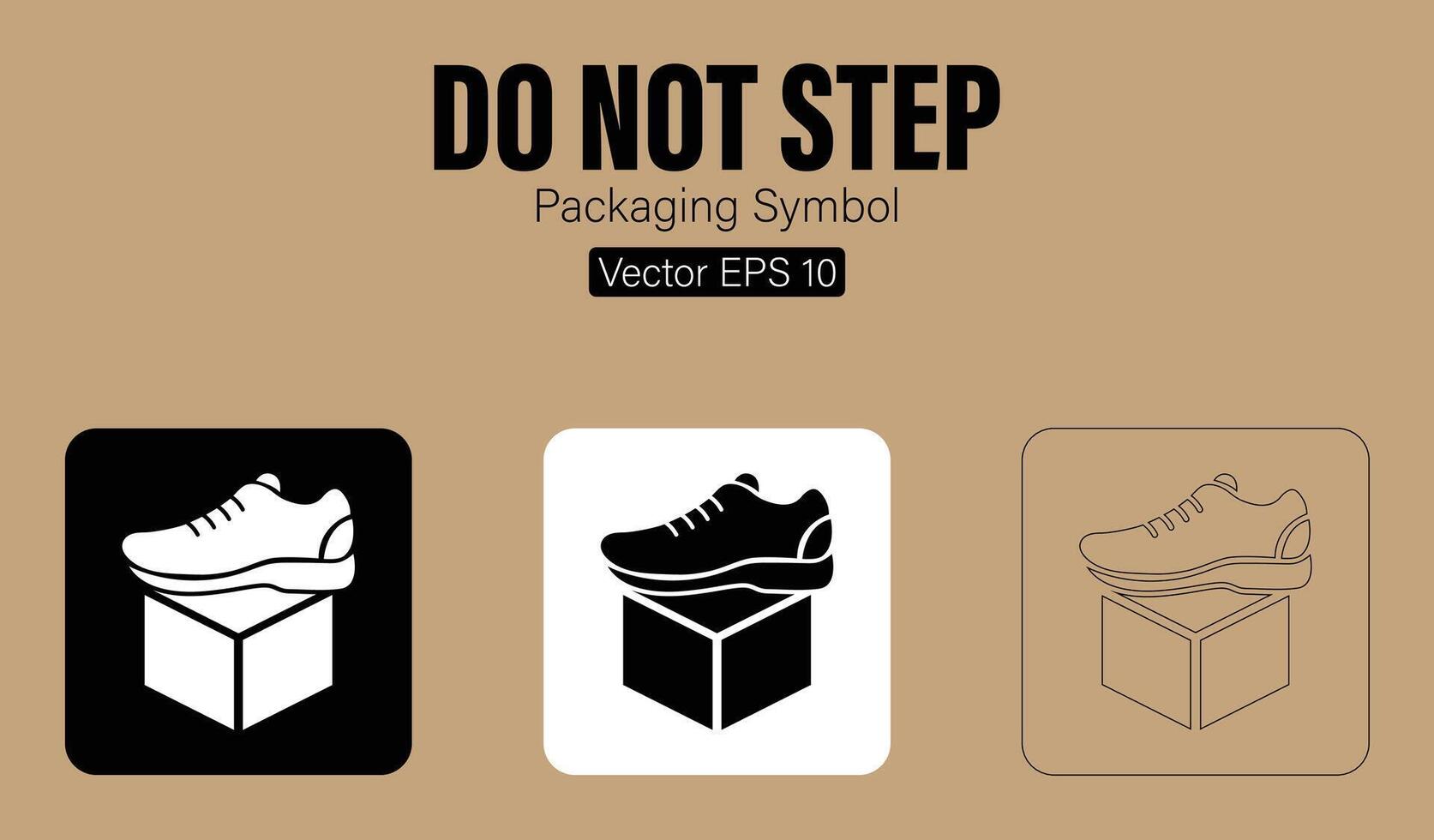 do inte steg förpackning symbol vektor