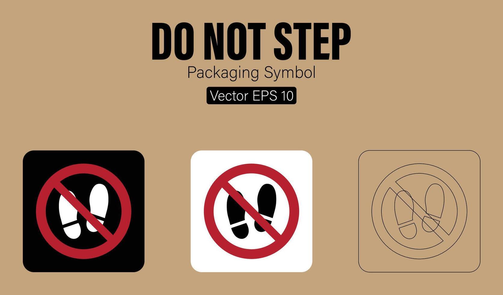 do inte steg förpackning symbol vektor