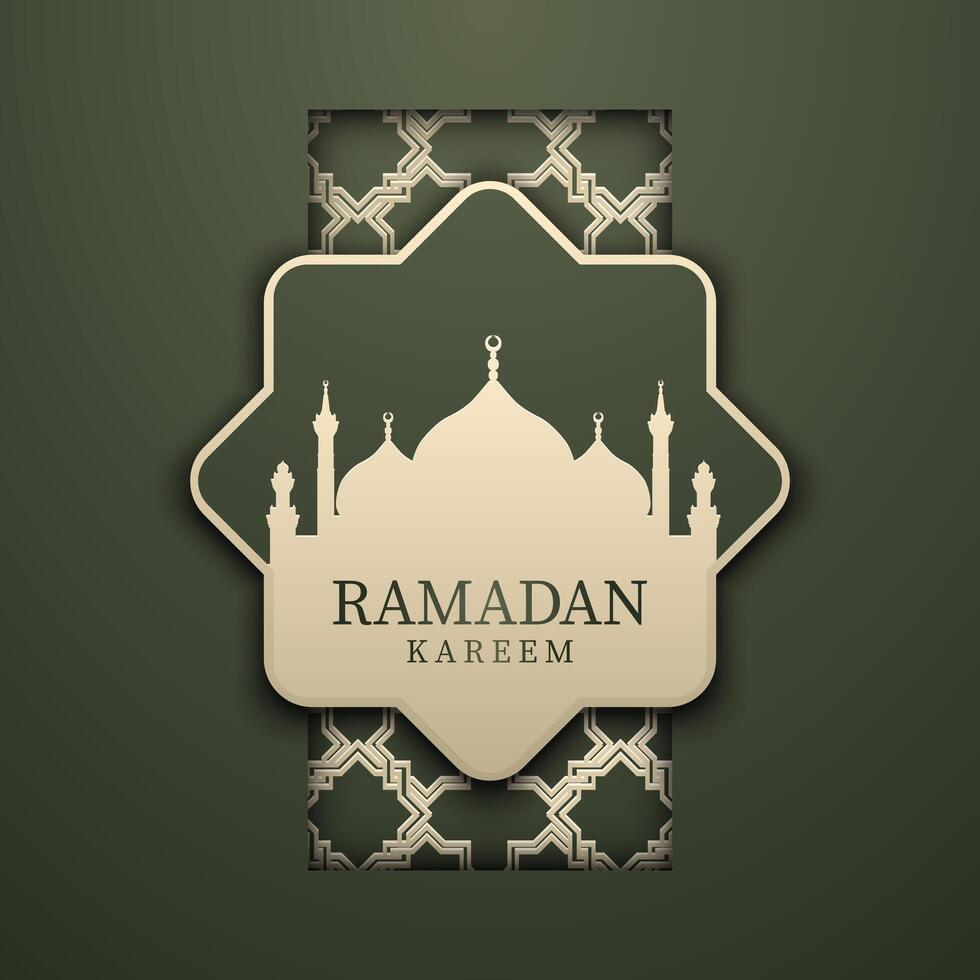 ramadan kareem bakgrund design med moské illustration. vektor illustration.