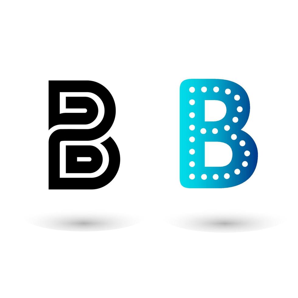 dekorative buchstabe b alphabet illustration vektor