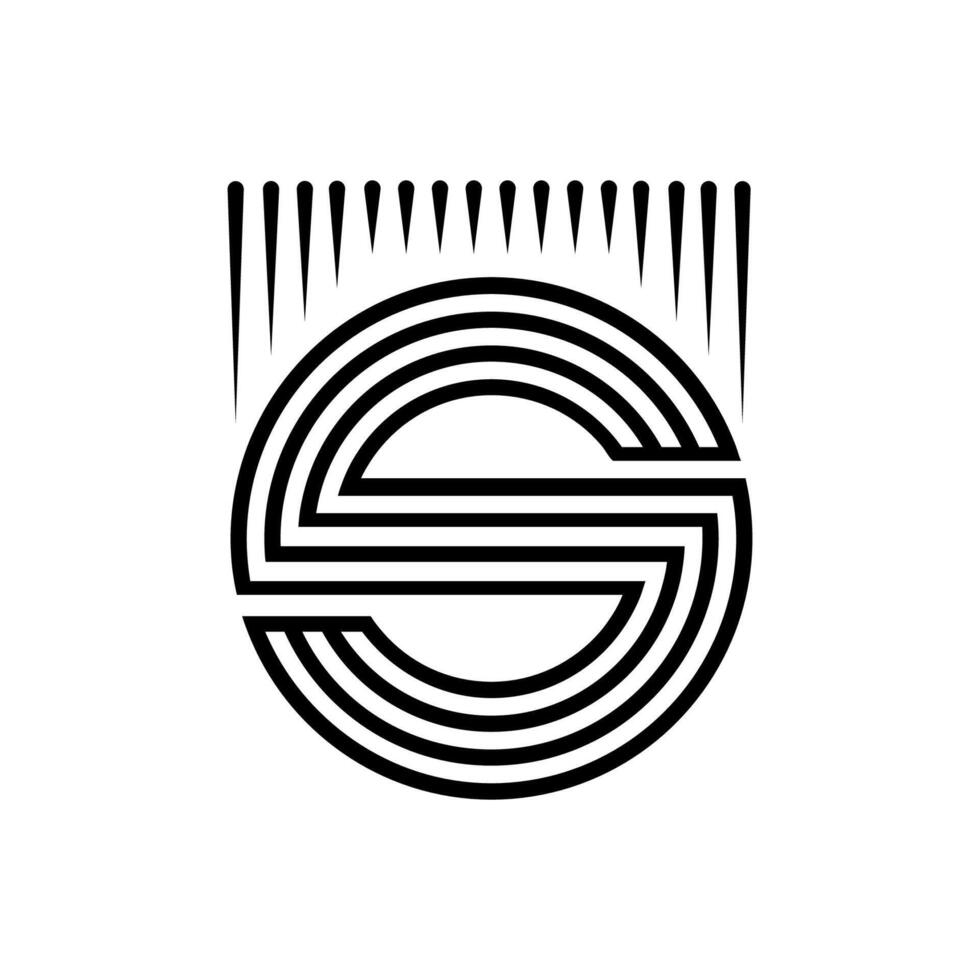brev s skydda säkerhet logotyp skydd symbol. brev s i de skydda och cirkel med monogram stil vektor