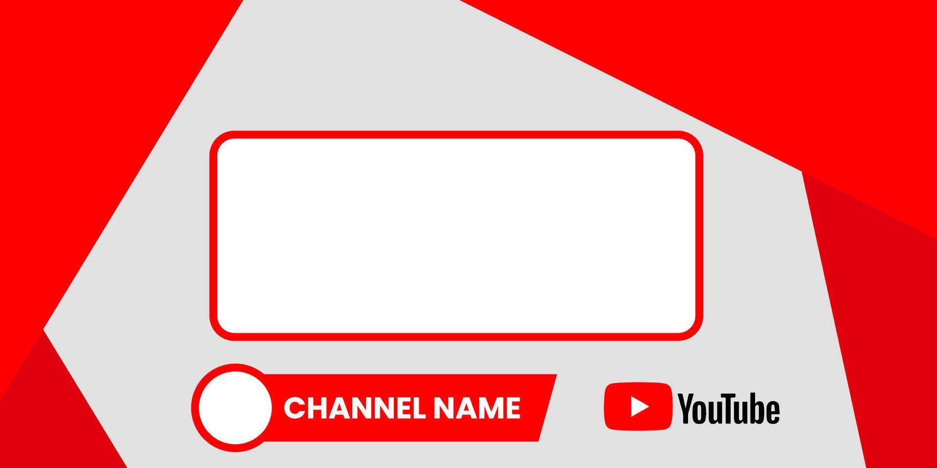 Youtube kanal omslag trådram. Youtube baner för design din kanal. Youtube kanal namn lägre tredje vektor