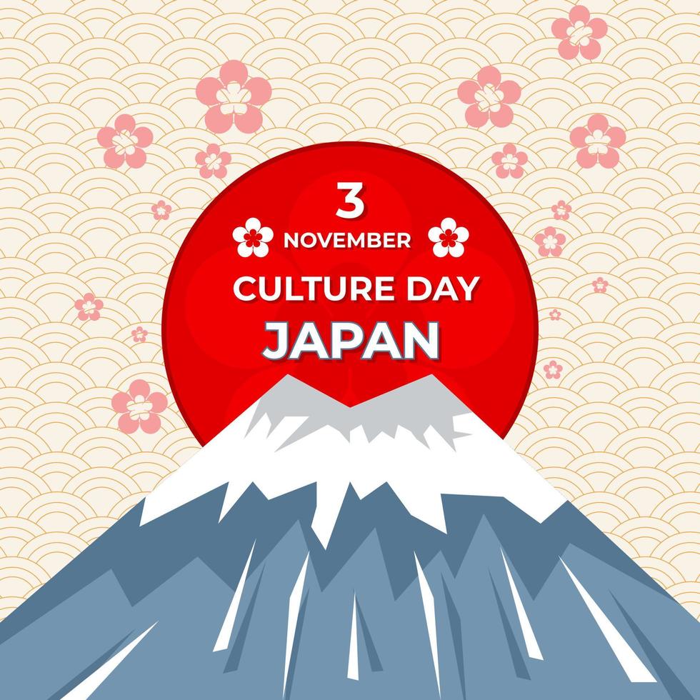 3. november japanischer kulturtag vektor