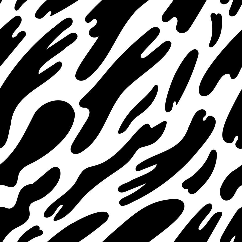 verlängert schwarz Farbe Flecken schräg organisiert auf Weiß Hintergrund im Vektor nahtlos Muster. reizvoll Oberfläche Kunst mit spritzt von schwarz Farbe zum Drucken oder verwenden im Grafik Design Projekte.
