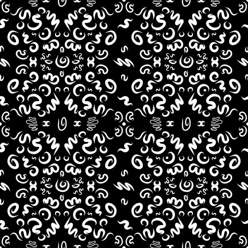 kalligrafi stil vriden vit rader i vektor sömlös mönster den där liknar matta design. subtil svartvit ornament för utskrift på annorlunda ytor eller användande i grafisk design.