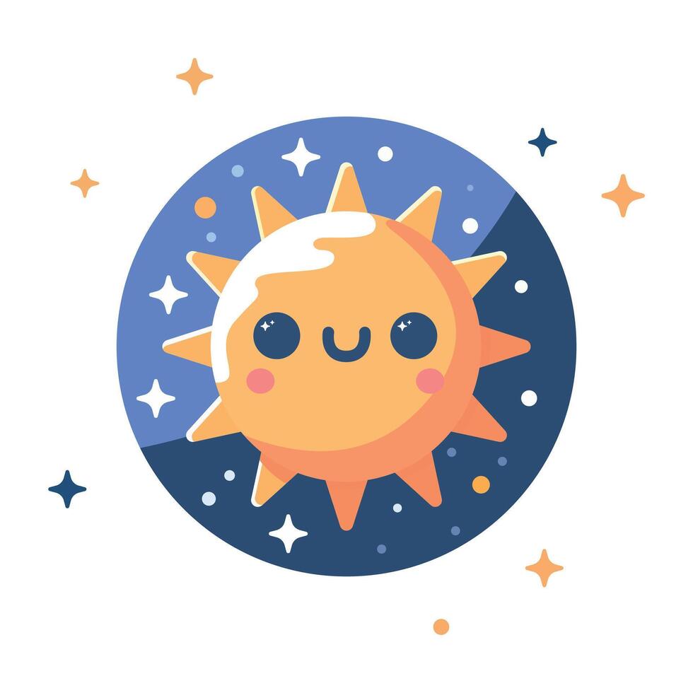 eben Design Astronomie Solar- Sonne Vektor Illustration