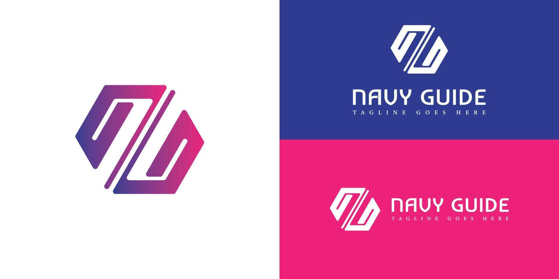 abstrakt Initiale Brief ng oder gn im Blau und Rosa Farbe isoliert im Weiß Hintergrund. ng oder gn Brief Symbol Hexagon gestalten Logo angewendet zum ein Marketing Agentur Unternehmen Logo Design Inspiration Vorlage vektor