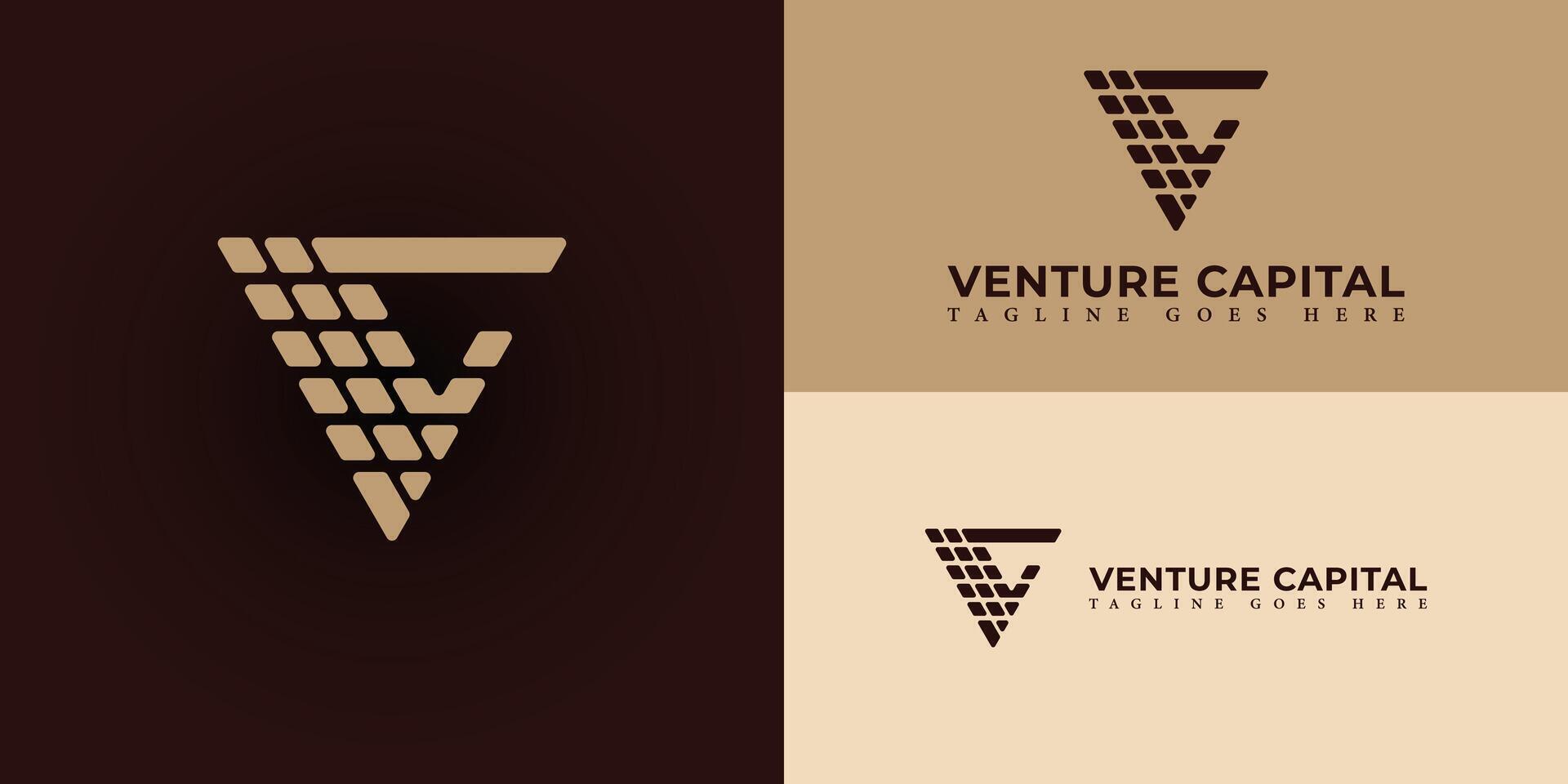 första brev vc eller CV logotyp ikon design mall element vektor i guld Färg isolerat på flera olika bakgrund färger applicerad för företag och hört företag logotyp design inspiration mall