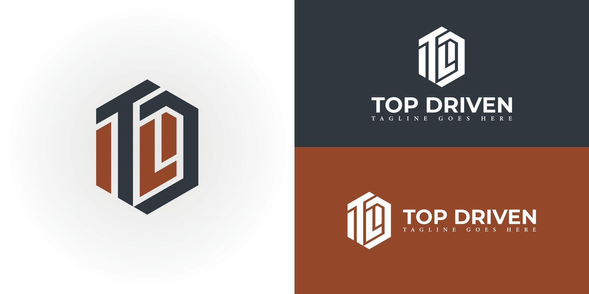 abstrakt brev td, dt, t, och d brev logotyp design vektor i svart och brun Färg isolerat på en vit bakgrund. brev td eller dt i svart Färg applicerad för de styrelserum och segling äventyr logotyp