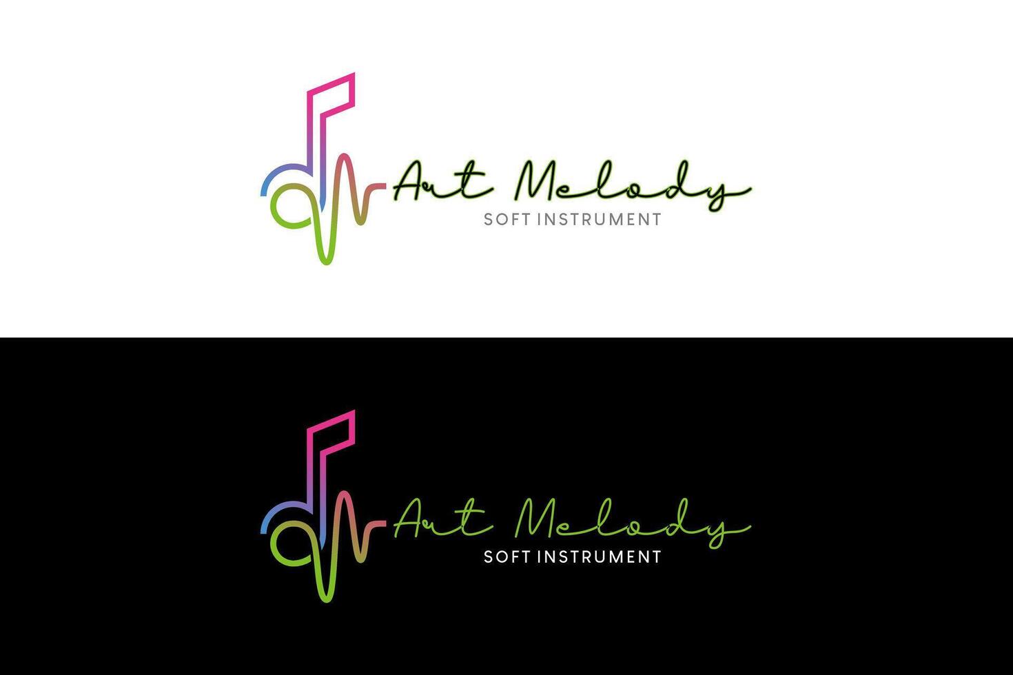 Musik- Melodie Ton Kunst Ton Logo Symbol Vektor Illustration