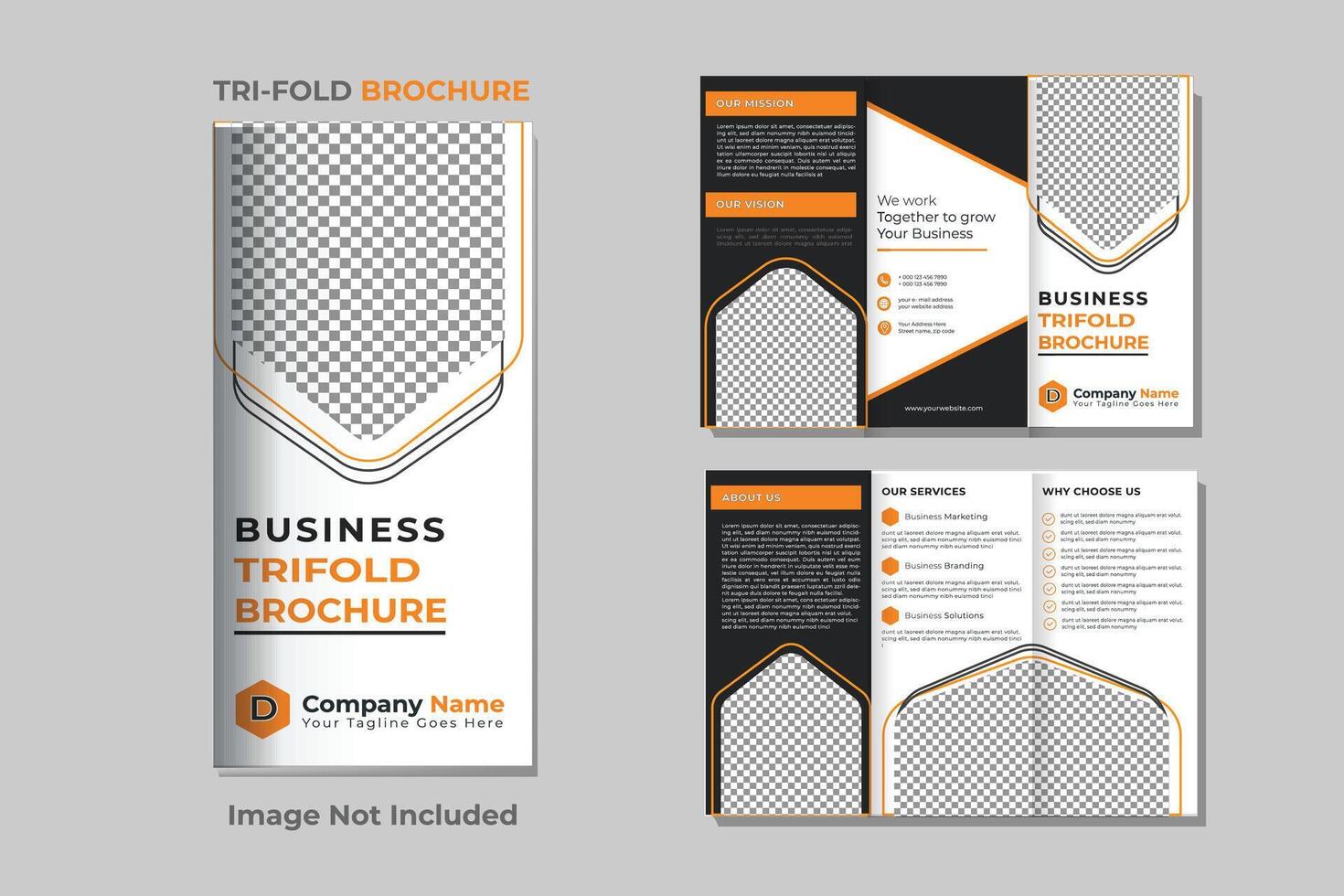 trifold broschyr design mall vektor