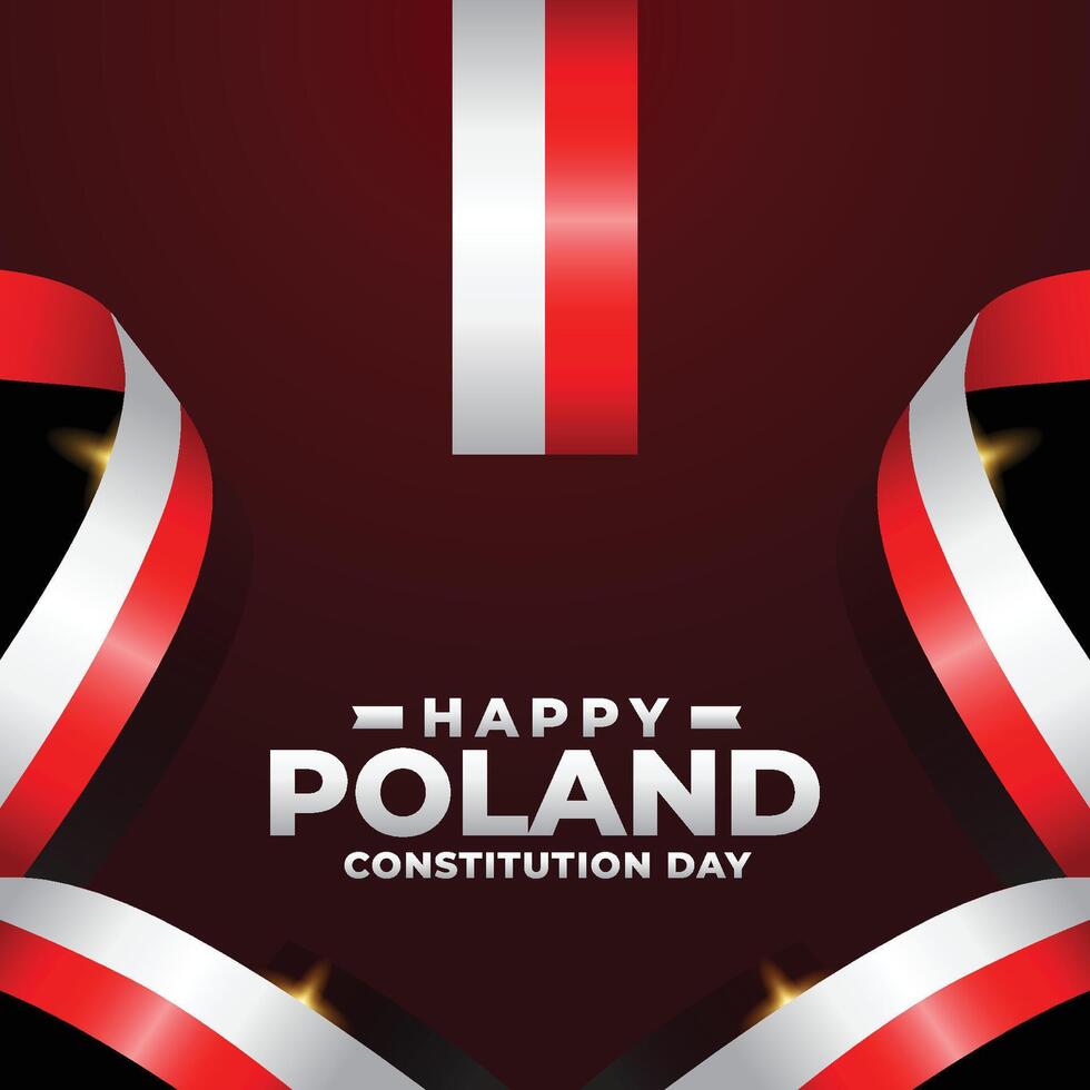 polen konstitution dag design illustration samling vektor