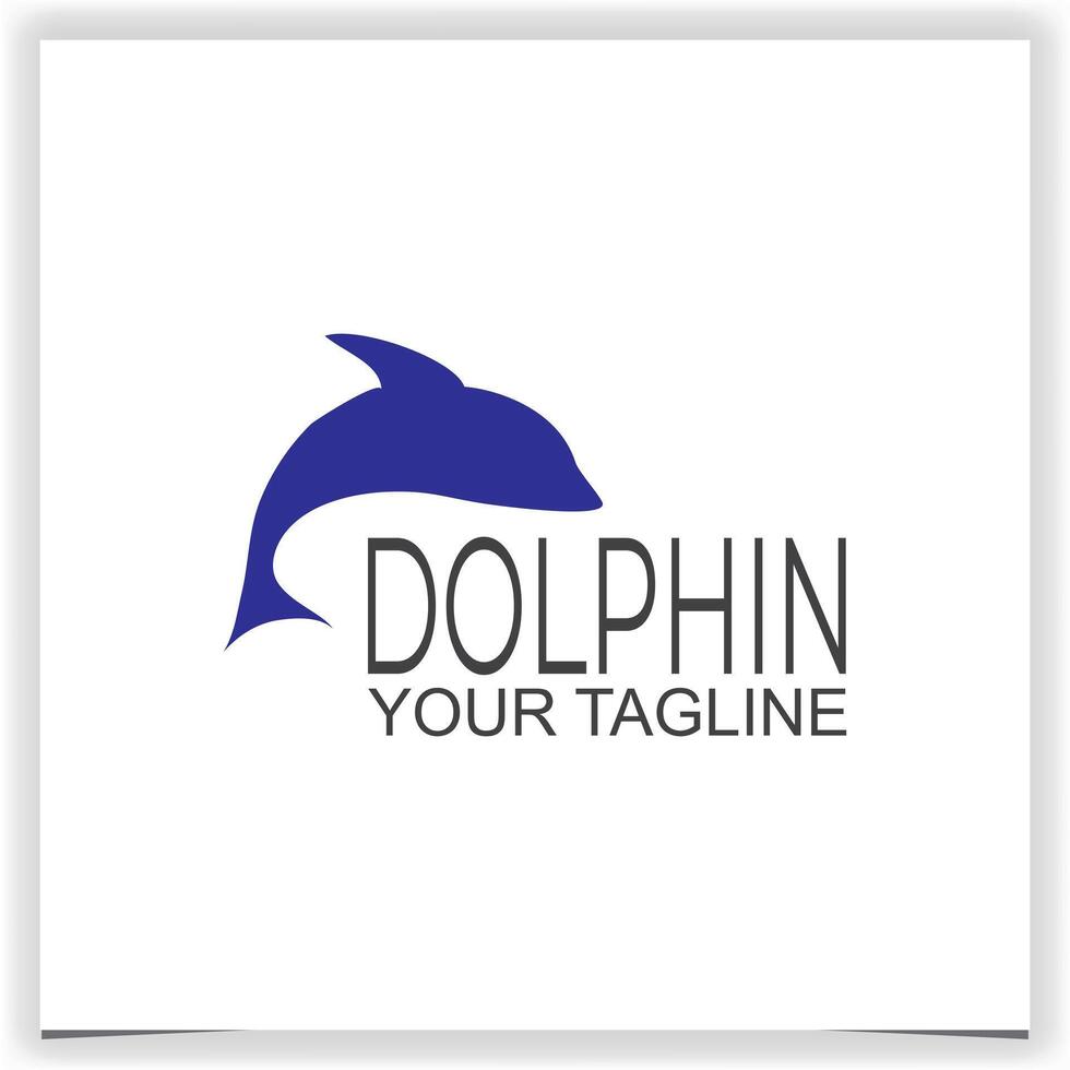Vektor einfach Blau Delfin Logo Vorlage