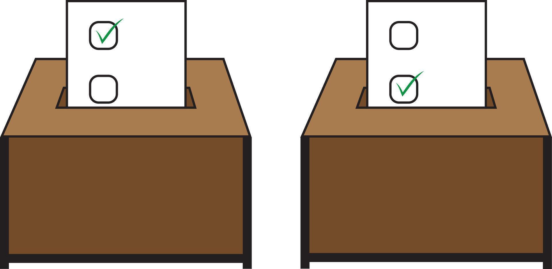 Wahlurne Karton isoliert Symbol Vektor-Illustration Design vektor