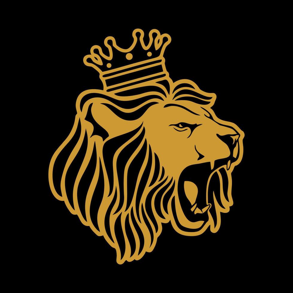 huvud lejon logotyp, lejon logotyp vektor