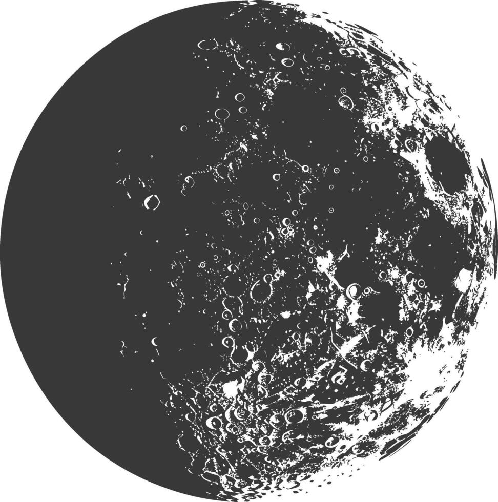 ai generiert Silhouette zuerst Quartal Mond schwarz Farbe nur vektor