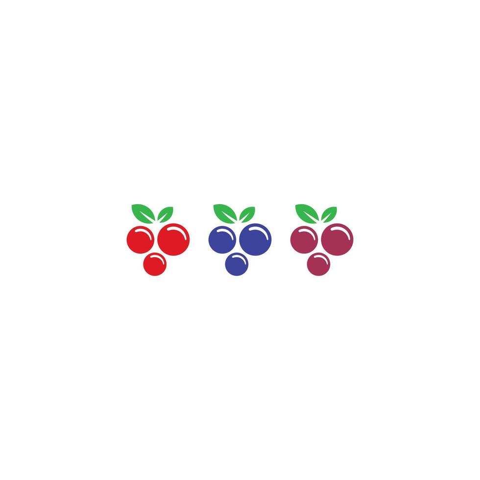 Beeren Logo oder Symbol Design vektor