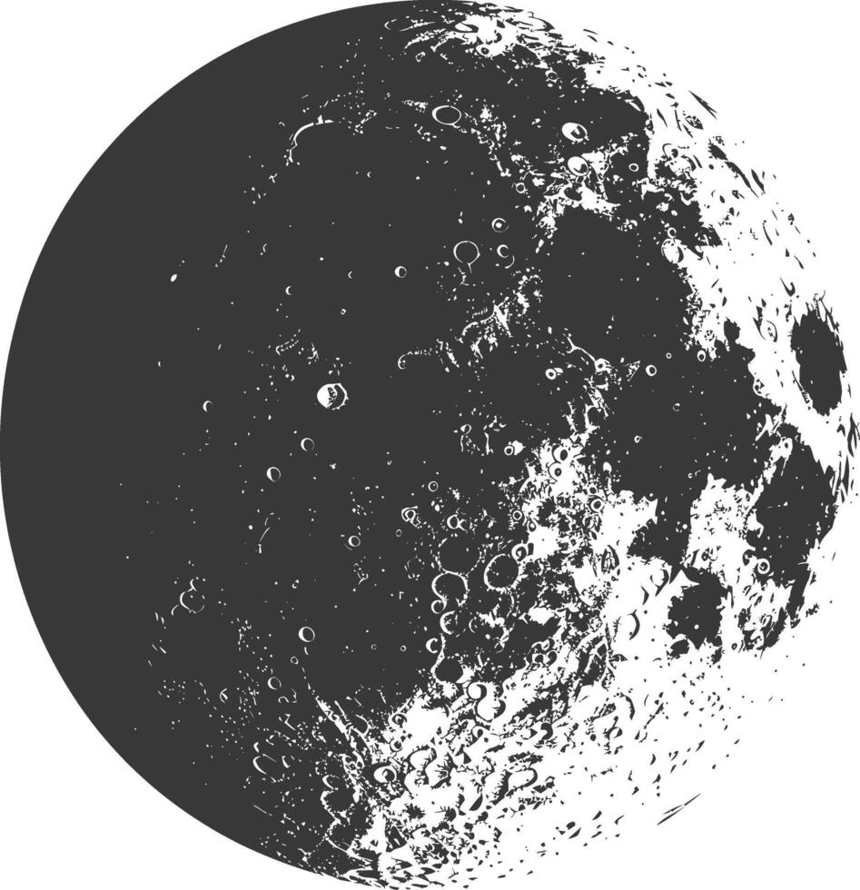 ai generiert Silhouette zuerst Quartal Mond schwarz Farbe nur vektor