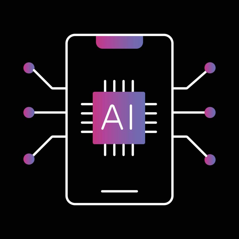 ai driven app utveckling ikon. revolutionerande applikationer. app utveckling med ai ikon. nyskapande programvara lösningar. smart app skapande ikon. utnyttjande de kraft av ai. redigerbar stroke ikon. vektor