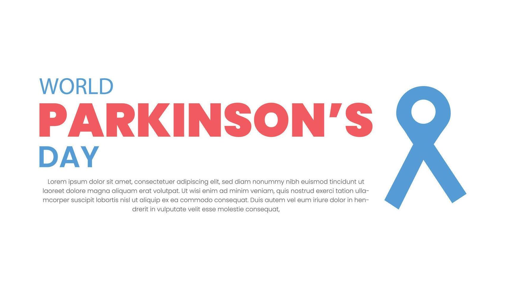 Welt Parkinson Tag Banner Design Vorlage. Vektor Illustration Folge10.