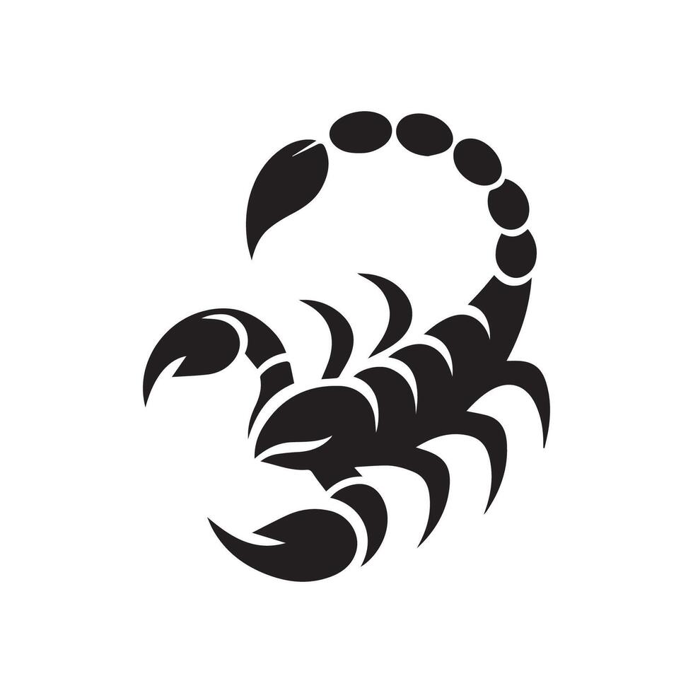 enkel design logotyp, modern begrepp scorpion logotyp vektor