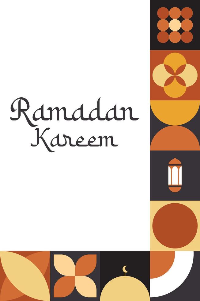 ramadan kareem, islamisk hälsning kort mall med ramadan för tapet design, affisch, media baner. vektor