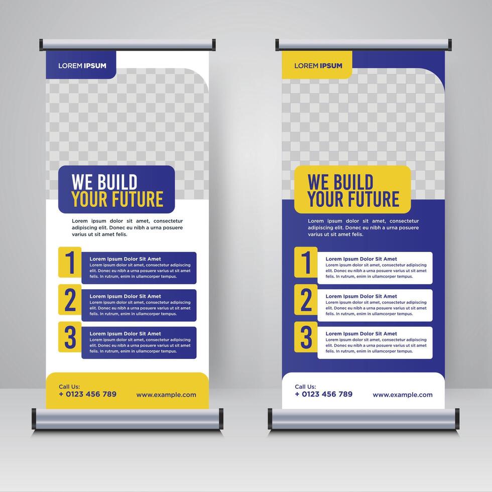 Corporate Rollup- oder X-Banner-Designvorlage vektor