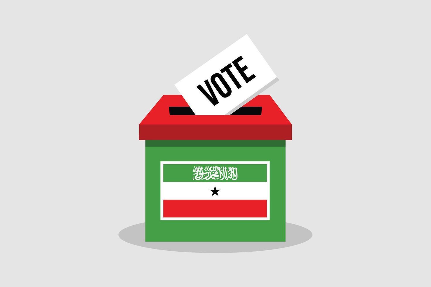 somaliland Abstimmung Box eben und minimalistisch Vektor Illustration Konzept. Abstimmung konzeptionelle Kunst. Wahlen.