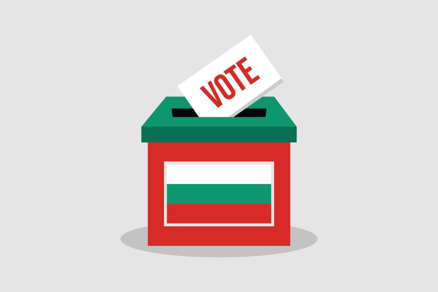 bulgarien valsedel låda platt och minimalistisk vektor illustration begrepp. rösta konceptuell konst. val.