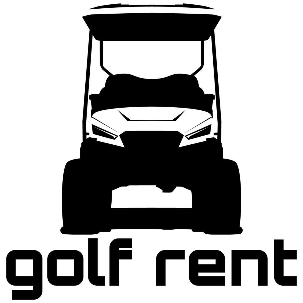 Golf Wagen Logo Konzept schwarz Vektor