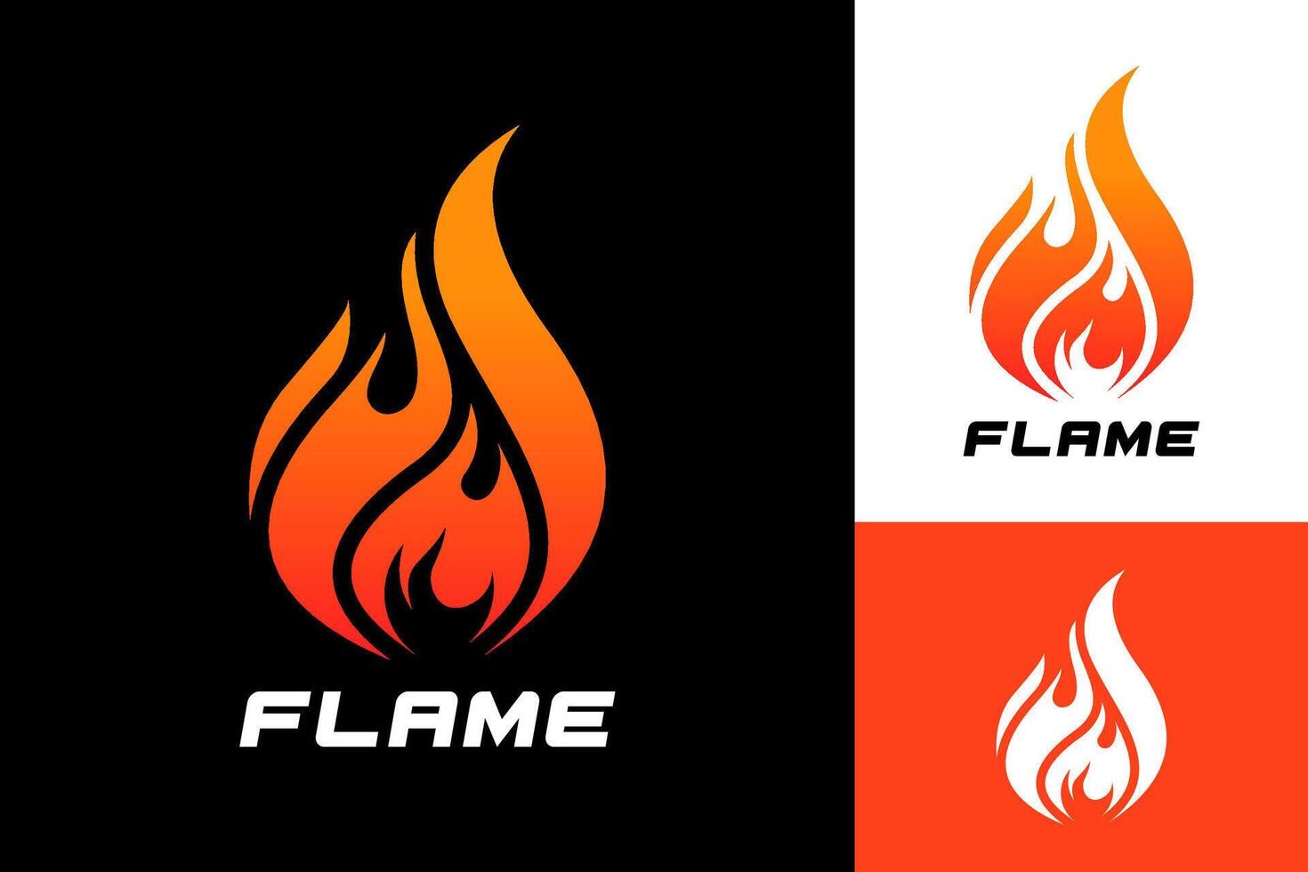abstrakt flamma brand logotyp design vektor