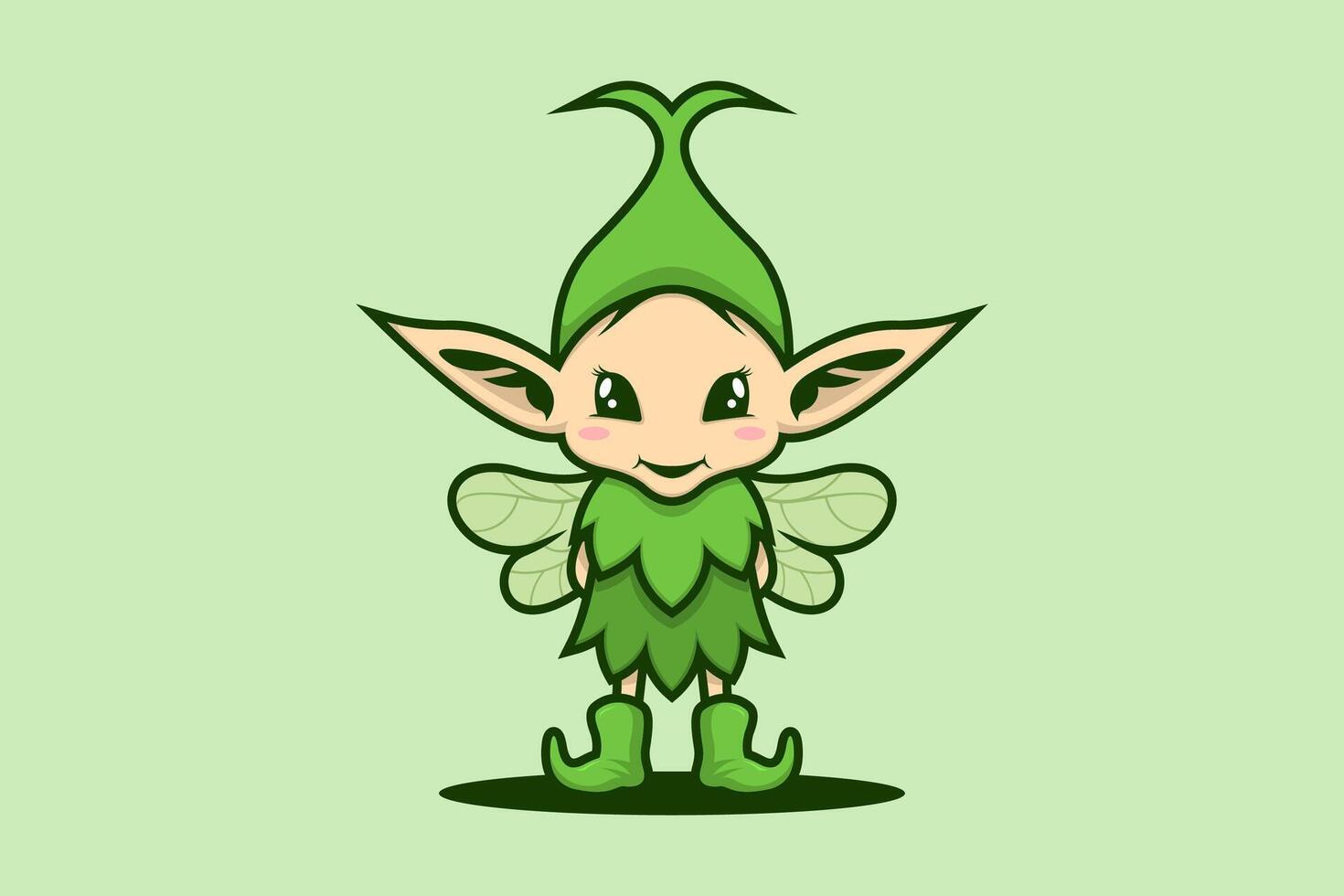 maskot dryad älva fe- skog vektor logotyp design